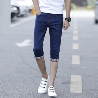 2019新款夏季男士牛仔短裤男中裤七分裤男7分牛仔裤男潮马裤子男 威珺