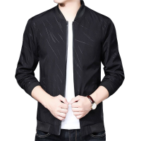 春秋新款加绒加厚男士修身夹克衫休闲外套男装青年上衣 威珺