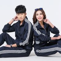 运动套装男修身春秋季大码女情侣休闲两件套跑步衣服运动服装 威珺