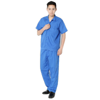 夏季电工/焊工工作服套装男女长袖薄款耐磨短袖上衣汽修装修透气厂服劳保服通用职业套装工装 威珺