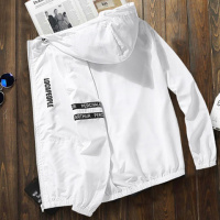 春夏修身夹克男韩版ins青少年潮流学生帅气薄外套连帽开衫夏季防晒服 威珺