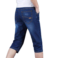 夏季薄款弹力牛仔修身短裤男直筒男中裤休闲裤男士牛仔裤 威珺