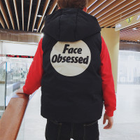 新款马甲男秋冬加厚青少年连帽外套韩版潮学生背心无袖夹克衫威珺