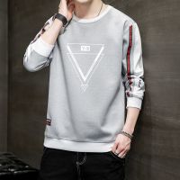 新款卫衣男 秋季长袖圆领T恤韩版宽松休闲运动男士套头上衣打底衫