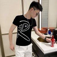 短袖t恤男2021新款春夏季精神小伙印花体恤百搭上衣帅气男装半袖 威珺