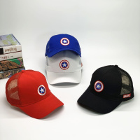 儿童帽子美国队长五星网帽小孩出游防晒遮阳帽男女童时尚鸭舌帽潮威珺