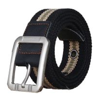 帆布腰带男士女士针扣皮带本命年休闲裤带韩版学生青年军训红腰带