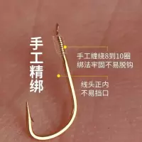 金袖鱼钩绑好成品子线双钩有刺无刺垂钓钩套装鲫鱼白条