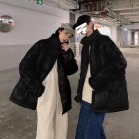 冬季新款羽绒棉服男港风情侣pu皮衣加厚保暖学生国潮面包服外套工装威珺
