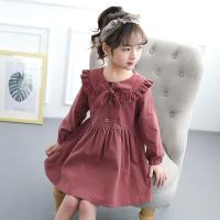 加绒女童连衣裙2021春装新款长袖公主裙小女孩洋气儿童裙子中大童威珺