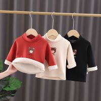 新款男女童秋冬上衣儿童加绒加厚宝宝保暖中小童内搭半高领打底衫威珺