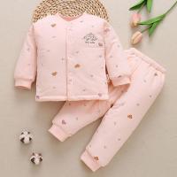 婴幼儿童保暖衣套装男女宝宝夹棉加厚内衣秋冬季衣服加绒威珺