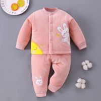 婴儿棉衣冬季保暖两件套装儿棉袄3个月男女宝宝秋冬加厚衣服0威珺