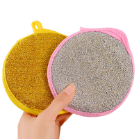 10个装 双面百洁布 吸水抹布不毛元宝巾厨房清洁洗碗刷锅百洁布海绵擦