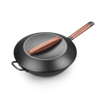 三禾极铁锅炒锅家用无涂层燃气灶电磁炉适用纯铁炒菜锅日式极铁锅CTS3000-1