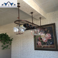 欧式吧台酒杯架高脚杯架红酒杯架倒挂家用红酒架摆件葡萄酒架悬挂 三维工匠收纳层架