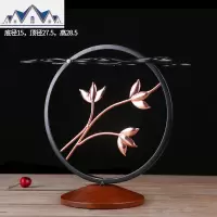 创意欧式实木红酒架摆件家用高脚杯架悬挂倒挂杯架新中式挂杯架子 三维工匠收纳层架
