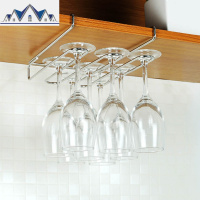 大号酒杯架 304不锈钢红酒杯架 免钉悬挂吊杯架 倒挂高脚杯架 三维工匠收纳层架