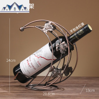 创意红酒架酒柜摆件倒挂高脚红酒杯架家用葡萄酒架子欧式放酒瓶架 三维工匠收纳层架