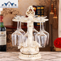 酒杯架倒挂家用悬挂欧式高脚杯架创意客厅装饰品陶瓷红酒架摆件 三维工匠收纳层架