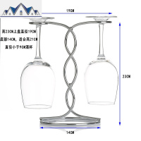 欧式复古红酒杯架摆件家用倒挂高脚杯架子创意挂2/4只杯挂杯架 三维工匠收纳层架