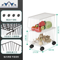 厨房置物架浴室卧室储物可移动多层放锅调料碗碟水果蔬菜收纳架 三维工匠