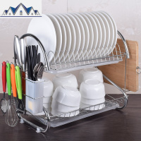 304不锈钢厨房置物架碗架沥水架放碗筷碗碟盘子沥碗柜收纳盒家用 三维工匠