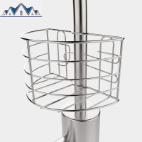 304不锈钢水龙头置物架 洗碗海绵抹布沥水架厨房免打孔水收纳架 三维工匠