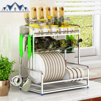 304不锈钢碗架厨房置物架收纳架刀架碗碟沥水架碗筷勺子架砧板架 三维工匠