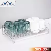 杯架 茶具碗碟架304不锈钢收纳沥水架厨房碗架沥水篮水果篮置物架 三维工匠