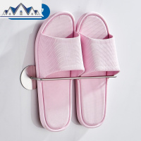 浴室拖鞋架壁挂式免打孔厕所不锈钢鞋架收纳卫生间墙上沥水置物架 三维工匠