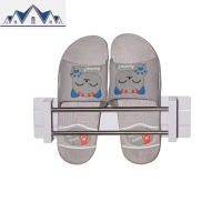 后鞋架浴室拖鞋架墙壁挂式免打孔挂钩卫生间厕所不锈钢后收纳 三维工匠收纳层架