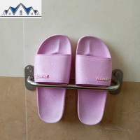 浴室拖鞋架墙壁挂式可打孔不锈钢卫生间挂托鞋凉鞋收纳架免打孔钉 三维工匠