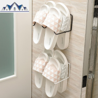 浴室拖鞋架卫生间墙壁挂式免打孔鞋架家用厕所凉拖置物架收纳架子 三维工匠
