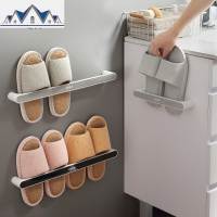 浴室拖鞋架壁挂式厕所鞋子收纳卫生间免打孔鞋架洗手间置物架 三维工匠
