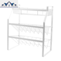厨房置物架子调料架油盐酱醋收纳架调味品家用落地多层刀架砧板架 三维工匠