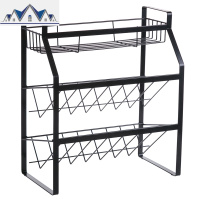 厨房调料置物架油盐酱醋瓶调味品台面落地多层家用收纳架子 三维工匠