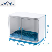 多功能厨房用品沥水置物架抽屉式家用大全放碗筷盘餐具收纳盒碗柜 三维工匠
