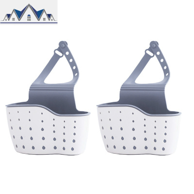 厨房用品水沥水架水龙头水池挂袋挂篮壁挂收纳挂架沥水篮置物架 三维工匠