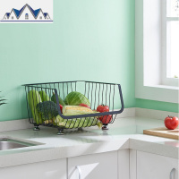 厨房置物架落地杂物蔬菜水果玩具收纳架篮子用品多层整理储物架子 三维工匠