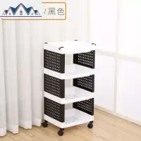 多层塑料厨房置物架浴室卫生间收纳架卧室客厅整理架落地储物架子 三维工匠