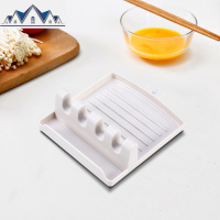 厨房锅铲架家用汤勺筷子锅铲垫托餐具收纳多功能塑料置物架锅盖架 三维工匠