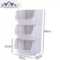 厨房置物架落地多层功能篮子玩具储物收纳用品家用大全蔬菜储菜筐 三维工匠
