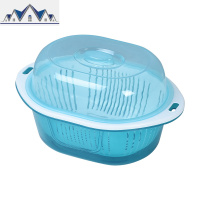 装碗筷收纳盒放碗箱沥水碗架厨房家用带盖碗盆碗碟置物架塑料碗柜 三维工匠