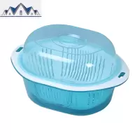 装碗筷收纳盒放碗箱沥水碗架厨房家用带盖碗盆碗碟置物架塑料碗柜 三维工匠