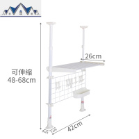 顶天立地厨房置物架可伸缩橱柜窗台收纳架免打孔挂架调料架碗碟架 三维工匠