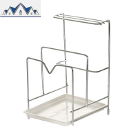 放锅盖的架子厨房不锈钢刀架菜板放锅置物架案板架砧板厨具收纳架 三维工匠