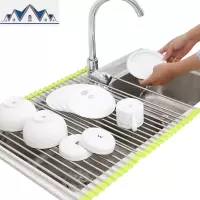 厨房置物架水上方收纳沥水架可折叠洗碗池晾碗架滴水放碗碟碗盘 三维工匠