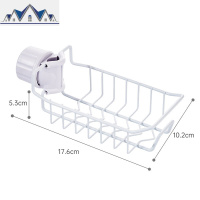 水龙头置物架水抹布沥水架厨房洗碗水池免打孔收纳架子铁艺挂篮 三维工匠