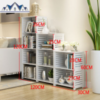 欧式多层简易收纳置物架子客厅卧室厨房浴室简约花落地储物书架 三维工匠